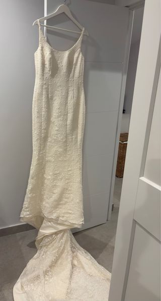 Vestido de Novia color blanco roto