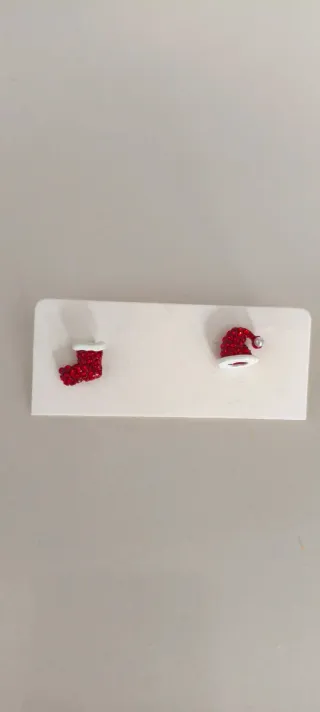 Pendientes Navideños Santa y Árbol