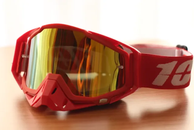 Gafas Motocross Rojas y Blancas.