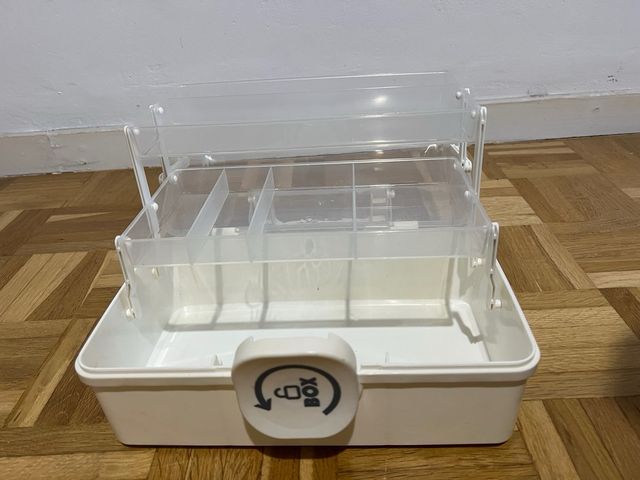 Kit di pronto soccorso organizzatore in plastica trasparente