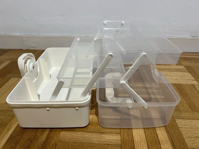 Kit di pronto soccorso organizzatore in plastica trasparente