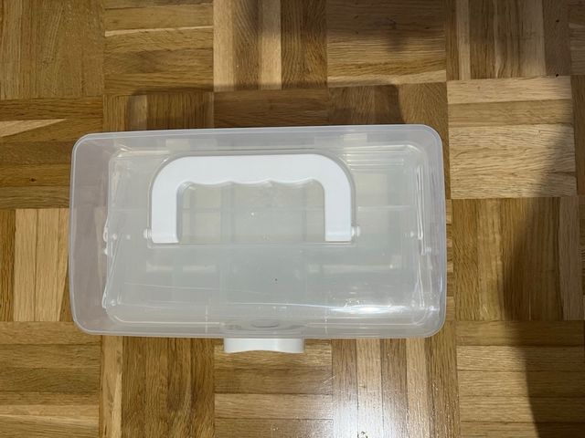 Kit di pronto soccorso organizzatore in plastica trasparente