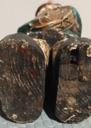 Talla de madera soldado militar