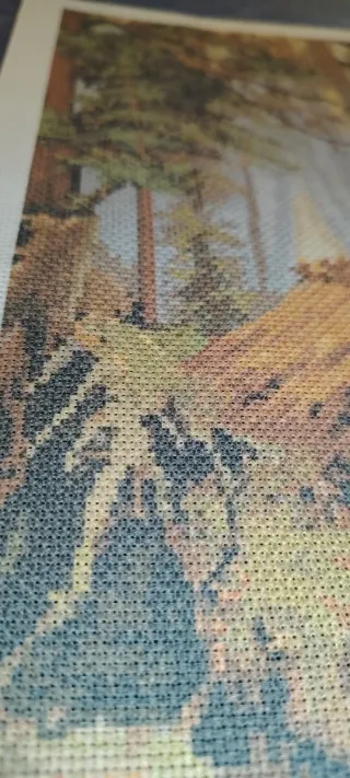 4 DISEGNI SU Tela Aida stampato PUNTO CROCE