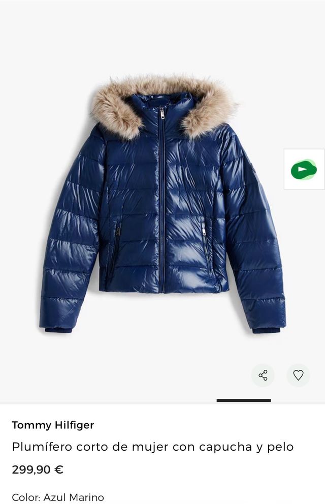 Chaqueta Tommy Hilfiger azul corta