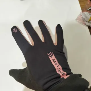 Guantes Invierno Talla S Negro y Rosa