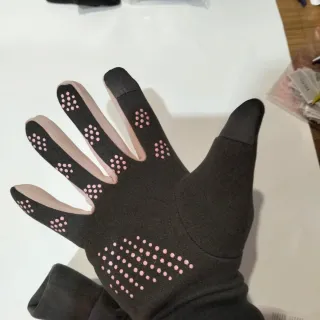 Guantes Invierno Talla S Negro y Rosa