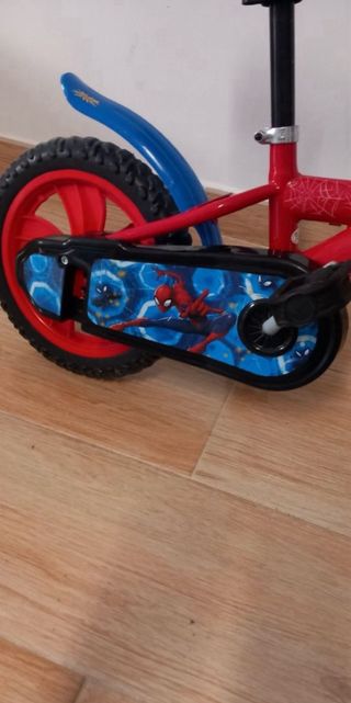 Bicicleta Infantil Spiderman Roja y Azul