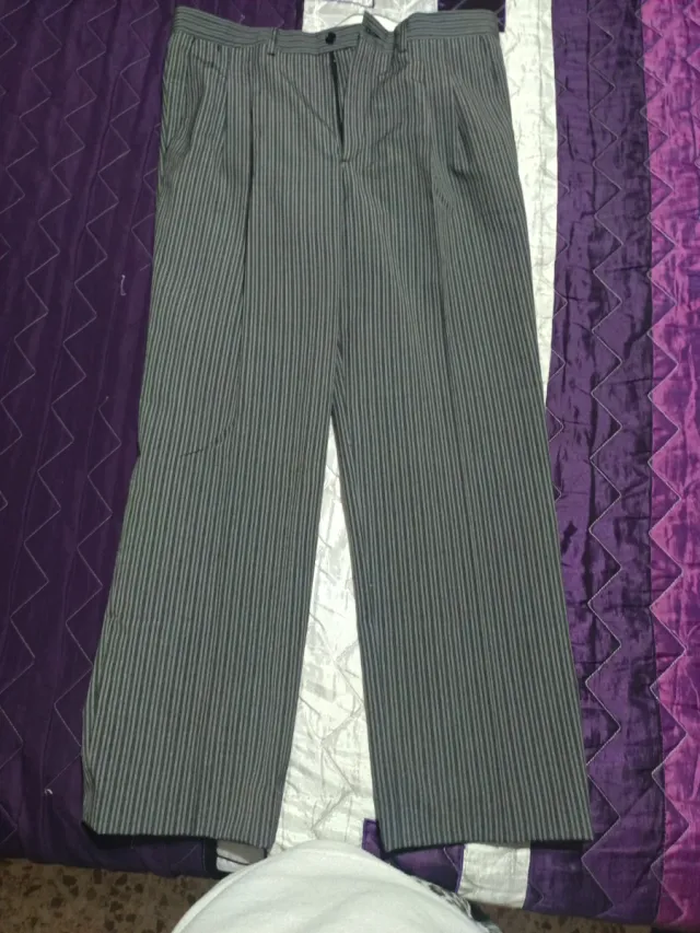 Pantalón de fallero rayas grises