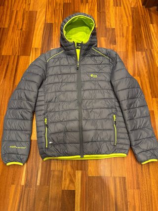 Plumífero Neak Peak gris y verde Talla L