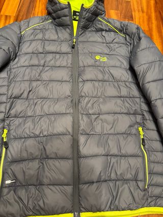 Plumífero Neak Peak gris y verde Talla L
