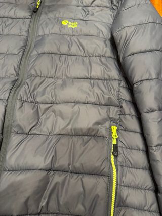 Plumífero Neak Peak gris y verde Talla L