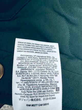 Chaqueta Vans acolchada verde Talla S