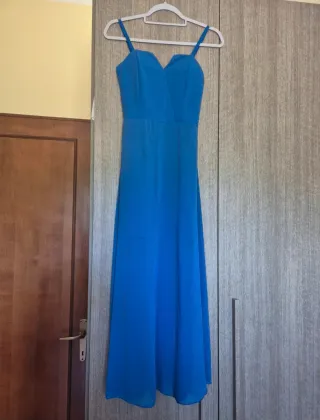 Vestito lungo blu taglia S