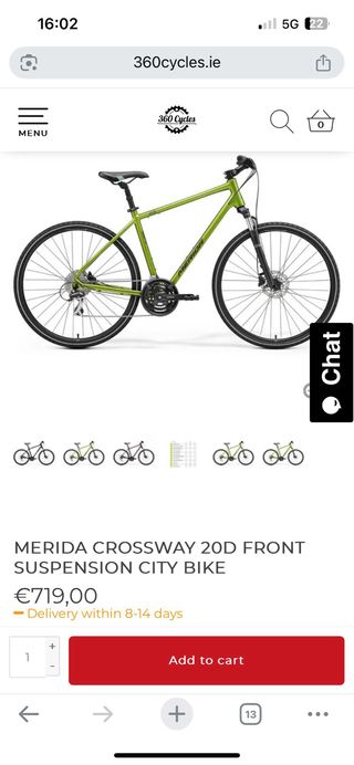 Bicicleta Merida Verde