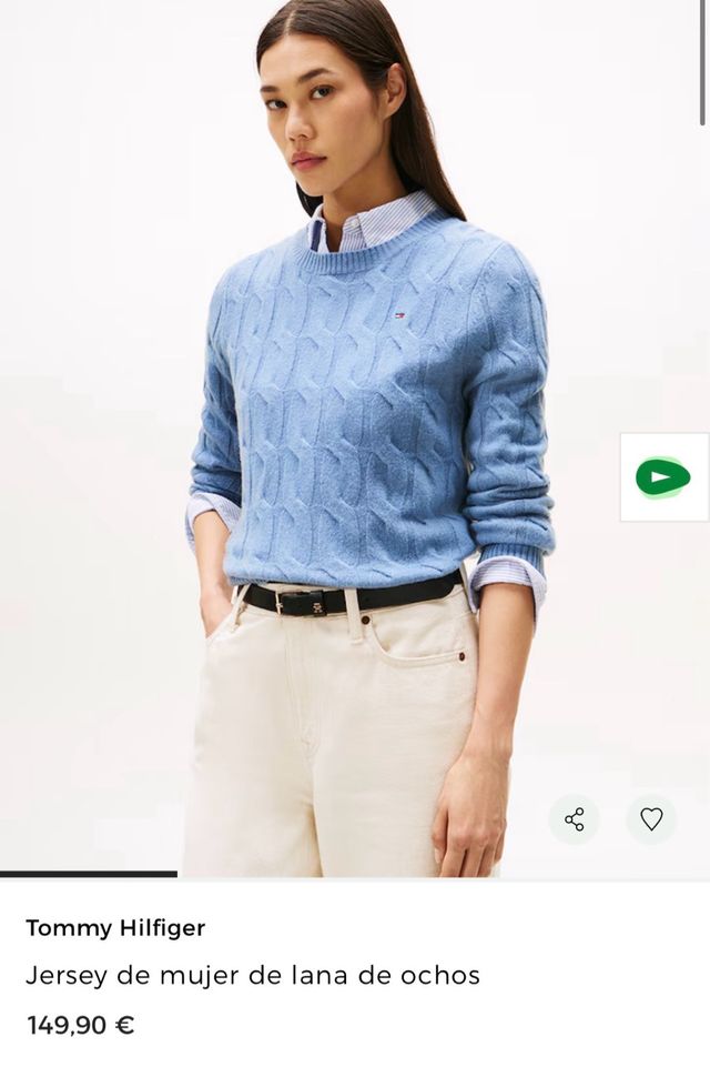 Jersey Tommy Hilfiger lana azul mujer