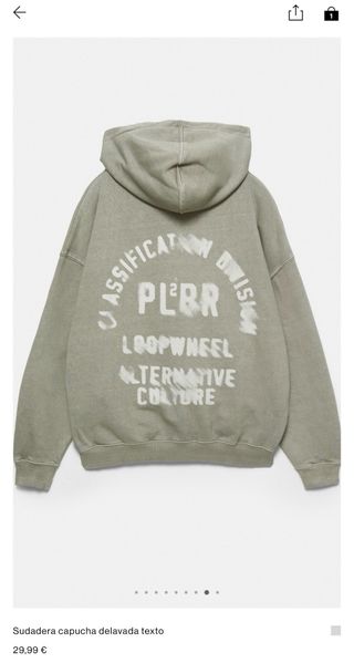 Sudadera PULL&BEAR capucha efecto lavado