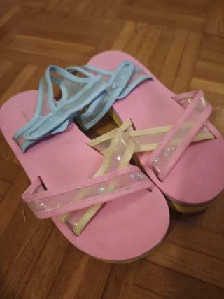 Sandalias niña plataforma rosa talla 36