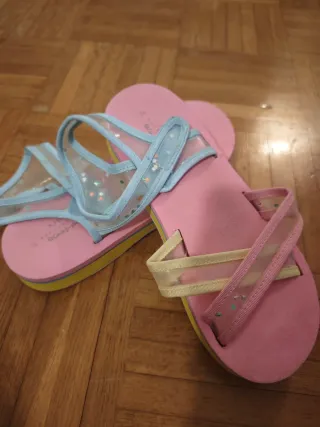 Sandalias niña plataforma rosa talla 36