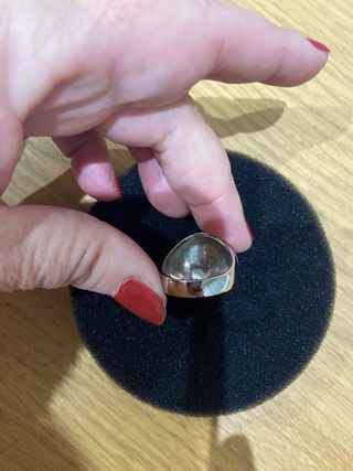 Anillo esmaltado rosa con circonitas