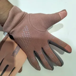 Guantes Invierno Talla S Marrón y Gris