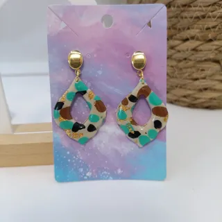 Conjunto Pendientes y Colgante Estampado