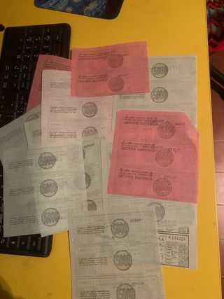 Lotto di carta anni '80