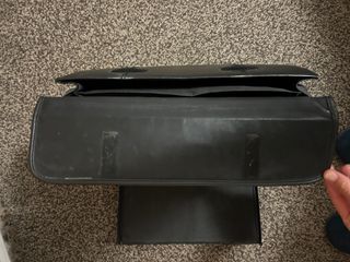 Maletín de cuero vintage negro