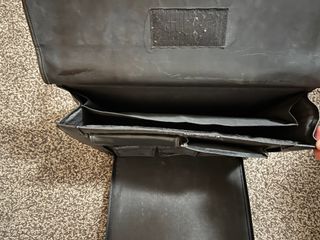 Maletín de cuero vintage negro