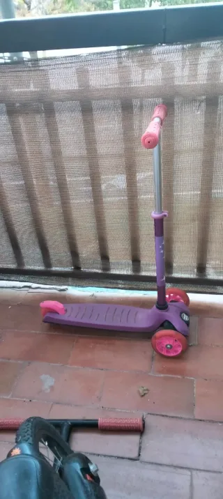 Patinete infantil 3 ruedas morado