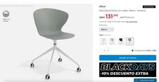 Silla de oficina con ruedas