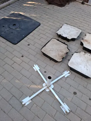 Soporte sombrilla portátil de hierro