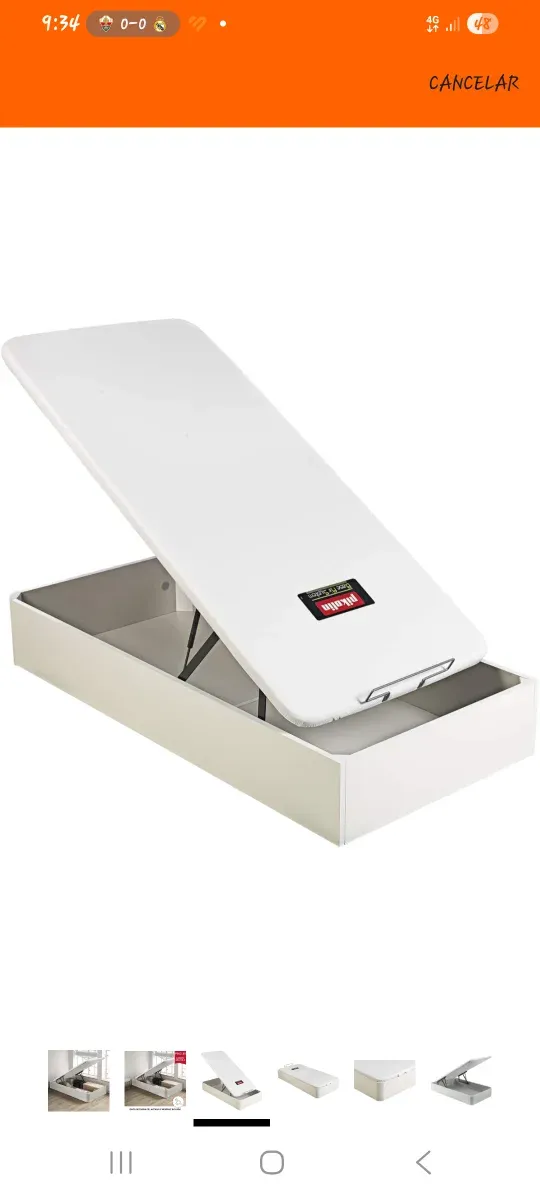 Vendo Canape Blanco Abatible horizontal 90*190