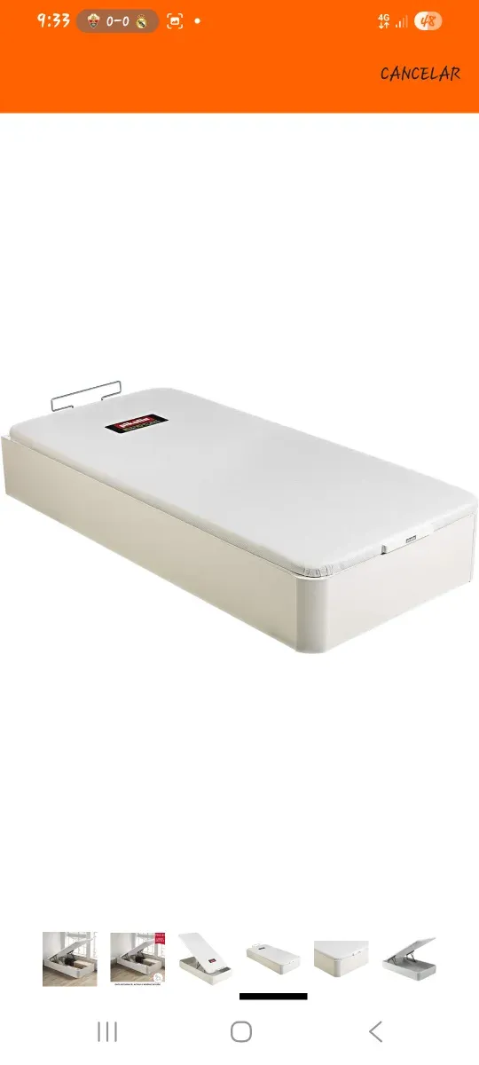 Vendo Canape Blanco Abatible horizontal 90*190