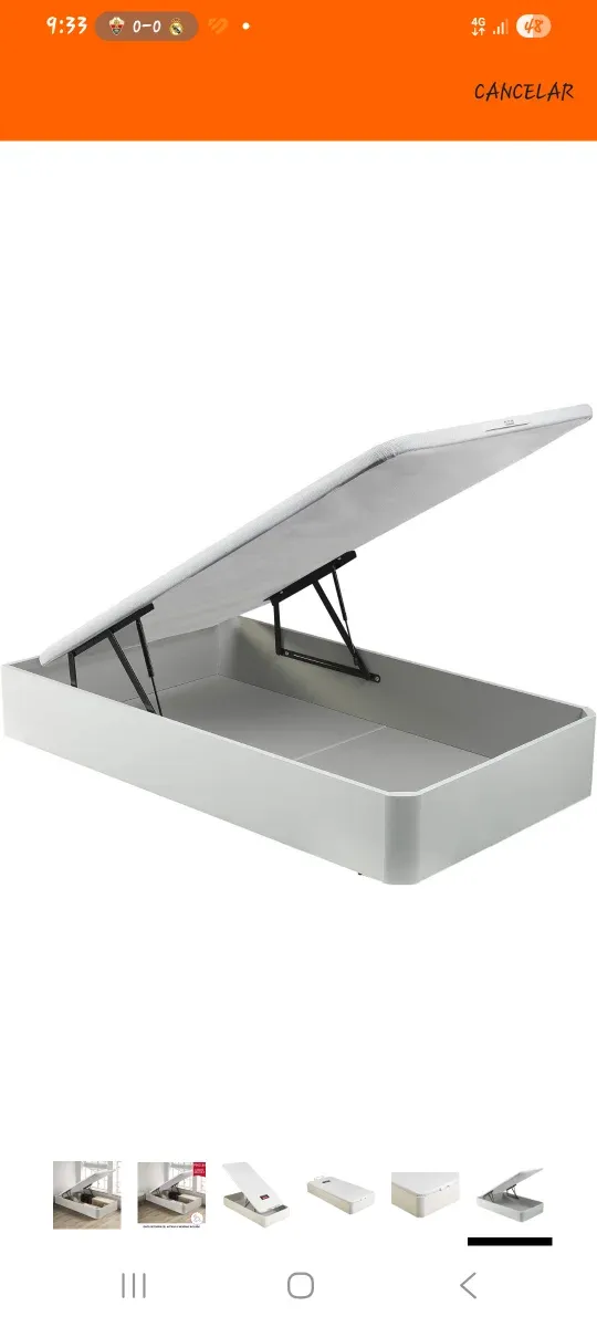 Vendo Canape Blanco Abatible horizontal 90*190