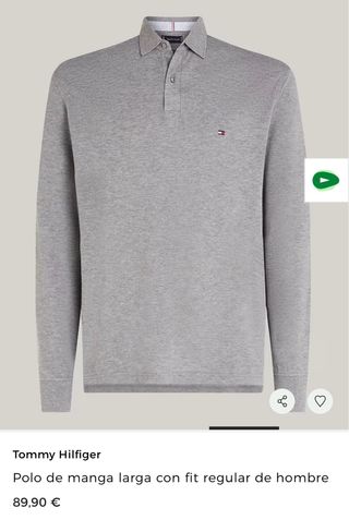 Polo manga larga Tommy Hilfiger gris