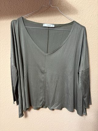 Blusa Mango verde S