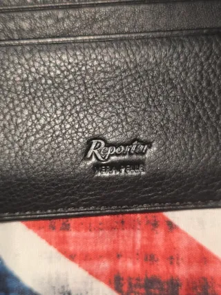 Portafoglio Slim Reporter Vera Pelle Nero