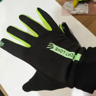 Guantes Invierno Talla M Negro/Verde