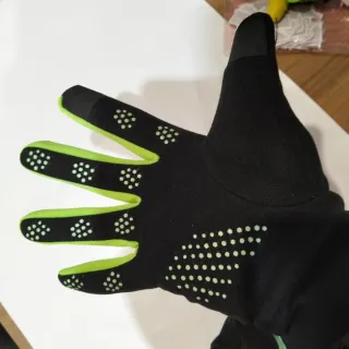 Guantes Invierno Talla M Negro/Verde