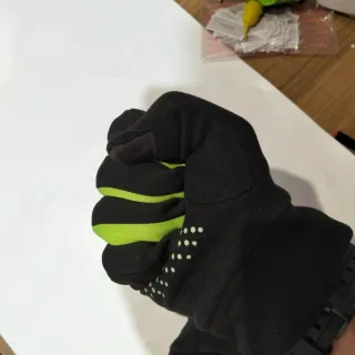 Guantes Invierno Talla M Negro/Verde