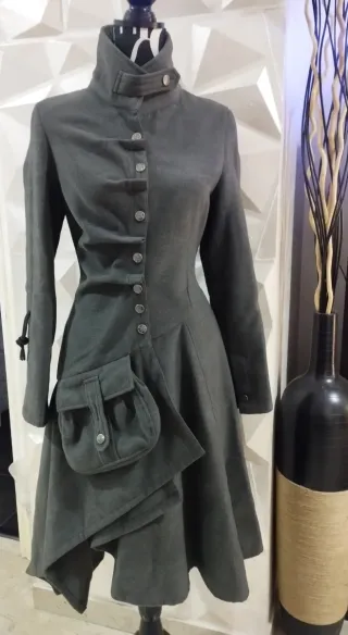 Cappotto Gotico Donna Grigio