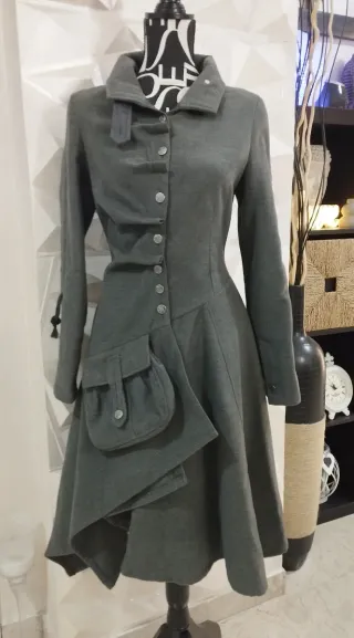Cappotto Gotico Donna Grigio