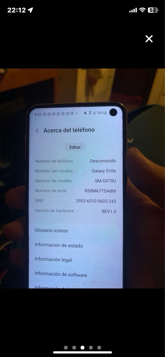 iPhone 8 y Samsung S10e Negro