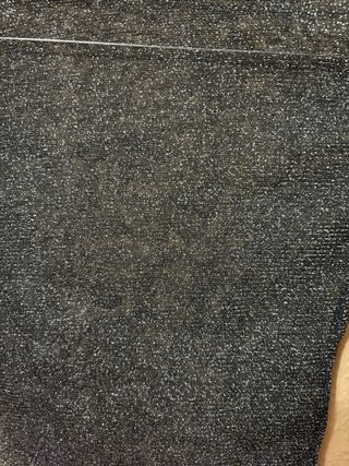 Top brillante fiesta negro/plata