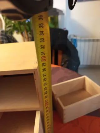 Caja de madera con 6 cajones