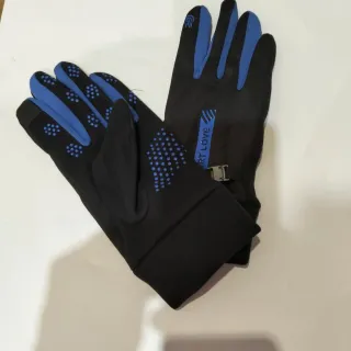 Guantes Invierno Talla M Negro/Azul