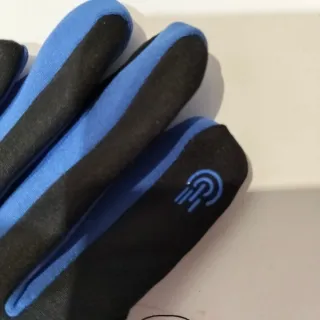 Guantes Invierno Talla M Negro/Azul