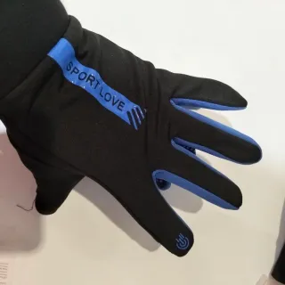 Guantes Invierno Talla M Negro/Azul