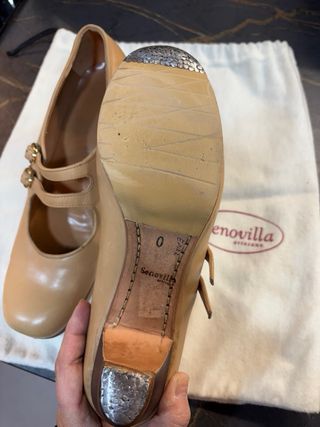 Zapatos Senovilla Flamenco Piel Beige